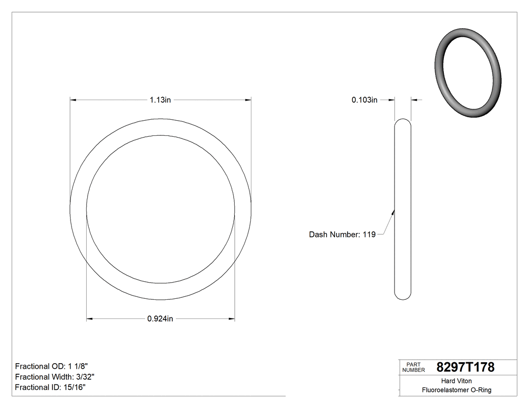 Technical drawing - 8297T178